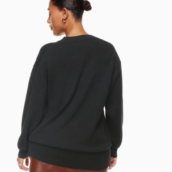 Aritzia Wilfred Merino Wool Endless Crew Neck Sweater Black Size Small - Picture 5 of 10
